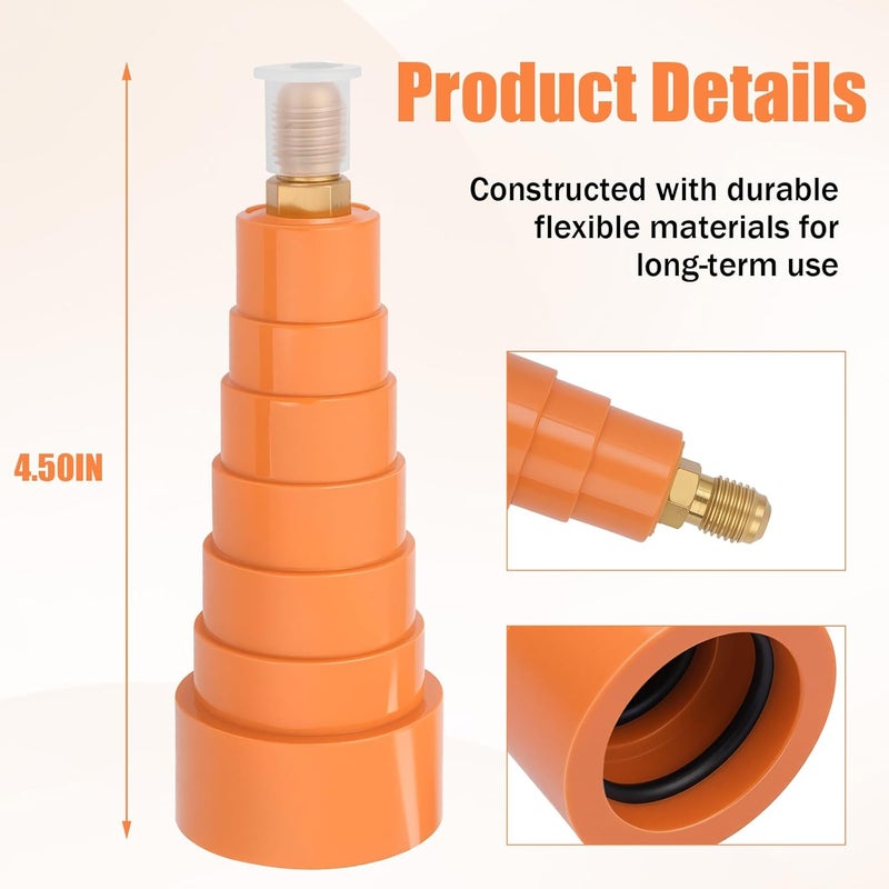Axfvd TFXNPB Nitrogen Purge Regulator HVAC Tool for Quickly Adjusting Nitrogen Purge Regulator Connection - Image 2